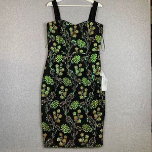 Dress the Population Black Label Womens Large Nicole Floral Sequin Sweetheart Mi